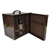 Kundra Dark Leather 6 Bottle Wine Holder