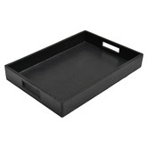 Kundra Black 44cm Buffalo Leather Tray