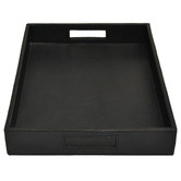 Kundra Black 44cm Buffalo Leather Tray