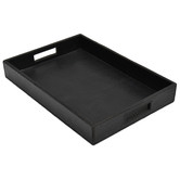 Kundra Black 44cm Buffalo Leather Tray