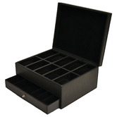 Kundra Black Buffalo Leather 10 Watch Holder