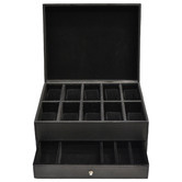 Kundra Black Buffalo Leather 10 Watch Holder