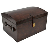 Kundra Oval Top Buffalo Leather Storage Box