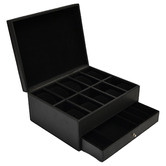 Kundra Black Buffalo Leather 10 Watch Holder