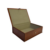 Kundra Tan Leather Document Box