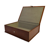 Kundra Tan Leather Document Box