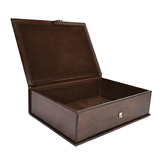 Kundra Dark Leather Document Box