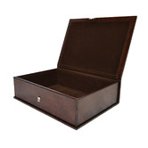 Kundra Dark Leather Document Box