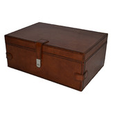 Kundra Tan Leather Large Jewellery Box