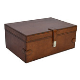 Kundra Tan Leather Large Jewellery Box