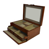 Kundra Tan Leather Large Jewellery Box
