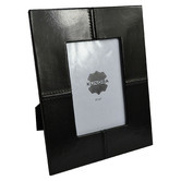 Kundra Black 4 x 6" Leather Thread Photo Frame