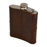 Kundra 177ml Leather Hip Flask
