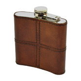 Kundra 177ml Leather Hip Flask