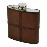 Kundra 177ml Leather Hip Flask