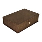 Kundra Dark Leather Document Box