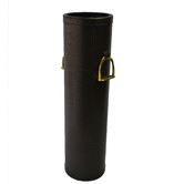 Kundra Brown Leather Walking Stick Holder with Stirrup
