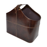 Kundra Dark Leather Magazine Storage