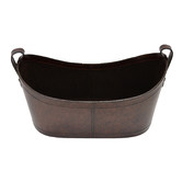 Kundra Dark Leather Open Magazine Basket