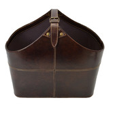 Kundra Dark Leather Magazine Storage