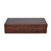 Kundra Dark Leather Office Pin Holder