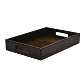 Kundra Dark Leather Buffet Tray