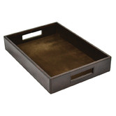 Kundra Dark Leather Buffet Tray