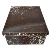 Kundra Rectangular Fur Leather Box