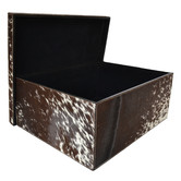 Kundra Rectangular Fur Leather Box