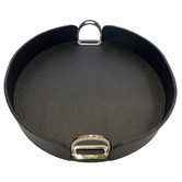Kundra Round Leather Tray with Stirrups