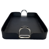 Kundra Rectangular Leather Tray with Stirrups