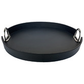 Kundra Oval Leather Tray with Stirrups