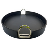Kundra Oval Leather Tray with Stirrups