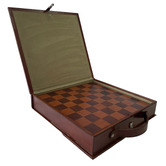 Kundra Metal &amp; Genuine Leather Chess Board Game