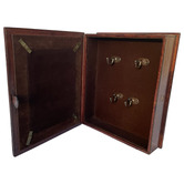 Kundra Decor Genuine Leather Key Holder Box with 4 Hooks