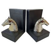 Kundra Equestrian Horse Bust Bookends
