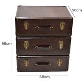 Kundra Decor Genuine Leather Bedside Table
