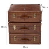 Kundra Decor Genuine Leather Bedside Table