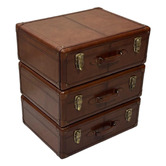Kundra Decor Genuine Leather Bedside Table