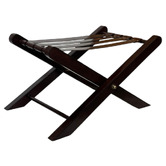 Kundra Dark Leather Luggage Rack