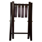 Kundra Dark Leather Luggage Rack