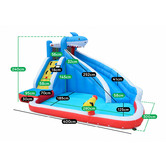 Lifespan Kids Shark Slide &amp; Splash Inflatable