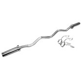 Red Star Fitness Olympic Ez Curl Bar with Spring Collar