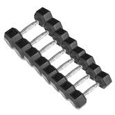 Red Star Fitness 8 Piece Cortex 56kg Hex Fixed Dumbbell Set