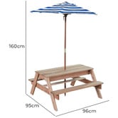 Red Star Fitness Arnold Kids' Outdoor Table with Umbrella