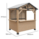 Red Star Fitness 2.7m Igor Cedar Wood Gazebo Bar