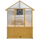 Red Star Fitness 263 x 152cm Asher Fir Wood &amp; Polycarbonate Greenhouse