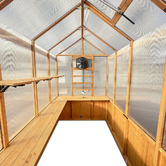 Red Star Fitness 263 x 152cm Asher Fir Wood &amp; Polycarbonate Greenhouse