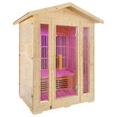 Red Star Fitness 220cm Hestia Spruce Wood Infrared Sauna