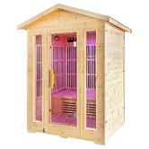Red Star Fitness 220cm Hestia Spruce Wood Infrared Sauna